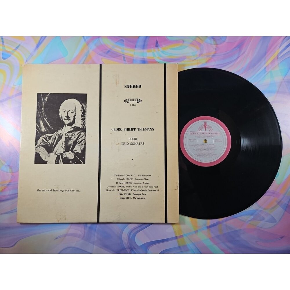 Georg Philipp Telemann - Four Trio Sonatas (Record) MHS 1413 VG+